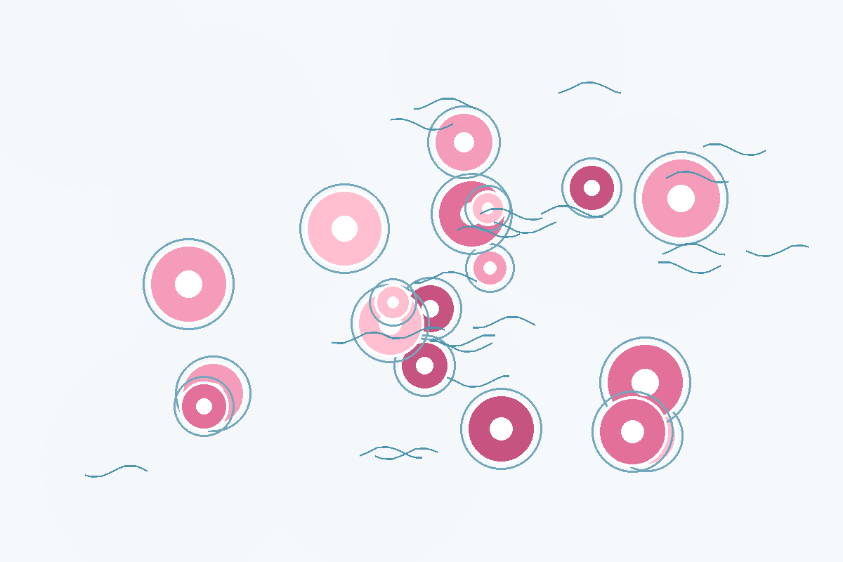 Illustration representing breast cancer biology