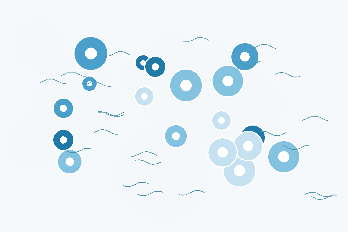 Illustration representing lung cancer biology